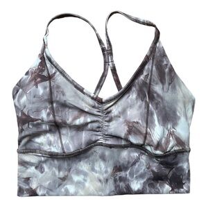 New Gymshark Elevate Longline Sports Bra Tank Top Brown Spray Dye Women S